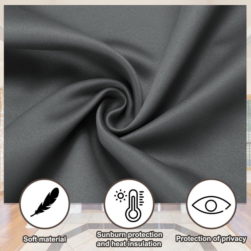 uxcell Blackout Door Curtains, French Side Door Window Curtain for