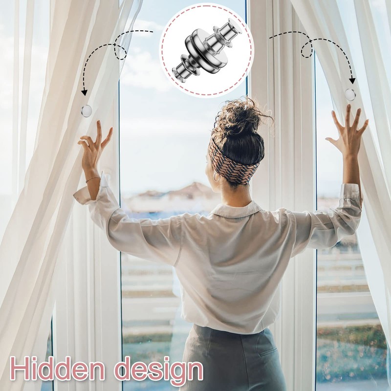 Curtain Magnetic Holdback Button - 10Pairs Sturdy Curtain Weight Magnets