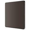 BG Electrical Screwless Single Blank Flat Plate, Black Nickel, FBN94-01