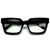 meSmart Original PIXEF Mt. Fuji Glasses, Black Rimmed Glasses, Large