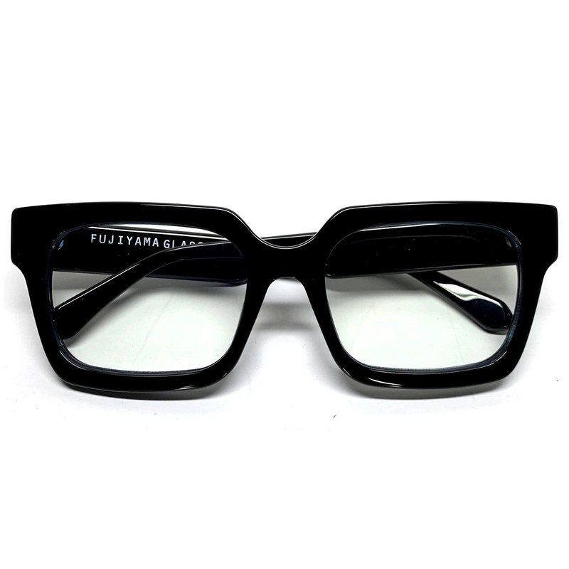 meSmart Original PIXEF Mt. Fuji Glasses, Black Rimmed Glasses, Large