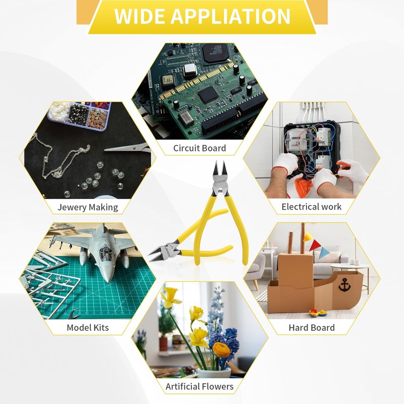 BOOSDEN 6 inch Thin Blade Nipper, Strong, Plastic Model, Precision