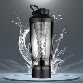 Botella para Proteina Gym con mezclador,Botella para Proteina Gym de Coctelera con mezclador,Recargable por USB Botella coctelera elctrica,potente... 