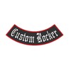 Custom Embroidered 10" Bottom Rocker Vest Patch Motorcycle Biker Patch