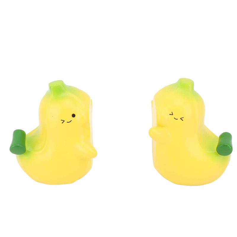2Pcs Banana Bookend Hugging Bookends Cartoon Resin Bookend Book Stopper