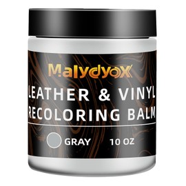 Malydyox Leather Recoloring Blam, 10oz Leather Repair Kit for Furniture, Leather Couches Restorer, Leather Couch Repair, Leather Furniture Cleaner, Leather Scratch Repair (Gray)