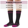 eallco Womens Crew Socks Athletic Calf Work Socks Running Long