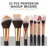 Set de Brochas de Maquillaje Maange de 22 Piezas, Negro