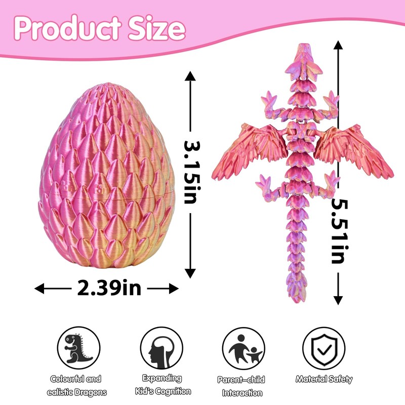 Dragon Eggs Gift Set with Surprise Mini Winged Dragon Inside