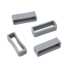 Honbay 4PCS 22mm Rubber Replacement Watch Band Loops Silicone Watch Strap Keeper Retainer Holder Ring (Grey)