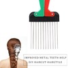 Afro Comb, Metal Hair Combs, Portable Hairdressing Salon Pick Comb