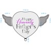 Happy Heavenly Father's Day Balloons heart shaped with angel wings