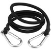 ZHOUBIN 48 Inch Black Bungee Cords with Carabiner Hooks