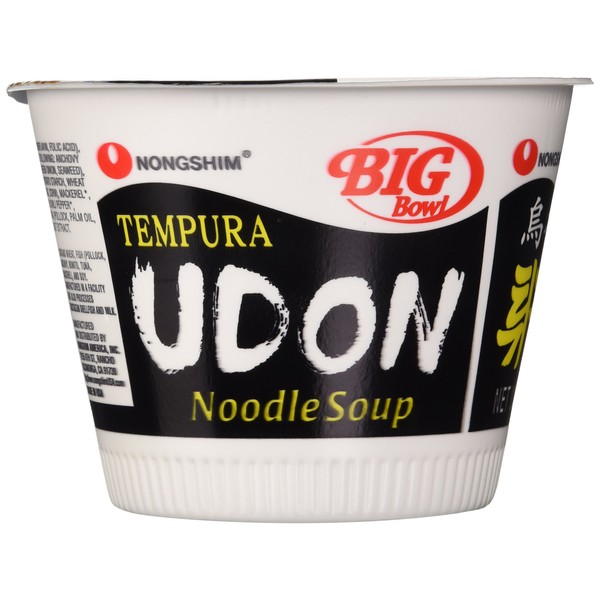 Nongshim Tempura Udon Noodle Bowl, 4.02-Ounce Big Bowls (Pack of 12)