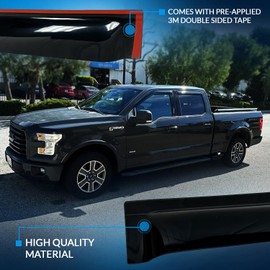 Outside Mount Car Window Rain Guards Compatible with Toyota 4Runner 1990-1995 | Tape-On | Rain Shields Window Visor Window Deflectors | Dark Smoke, 4 Pcs Set, WV2M-557