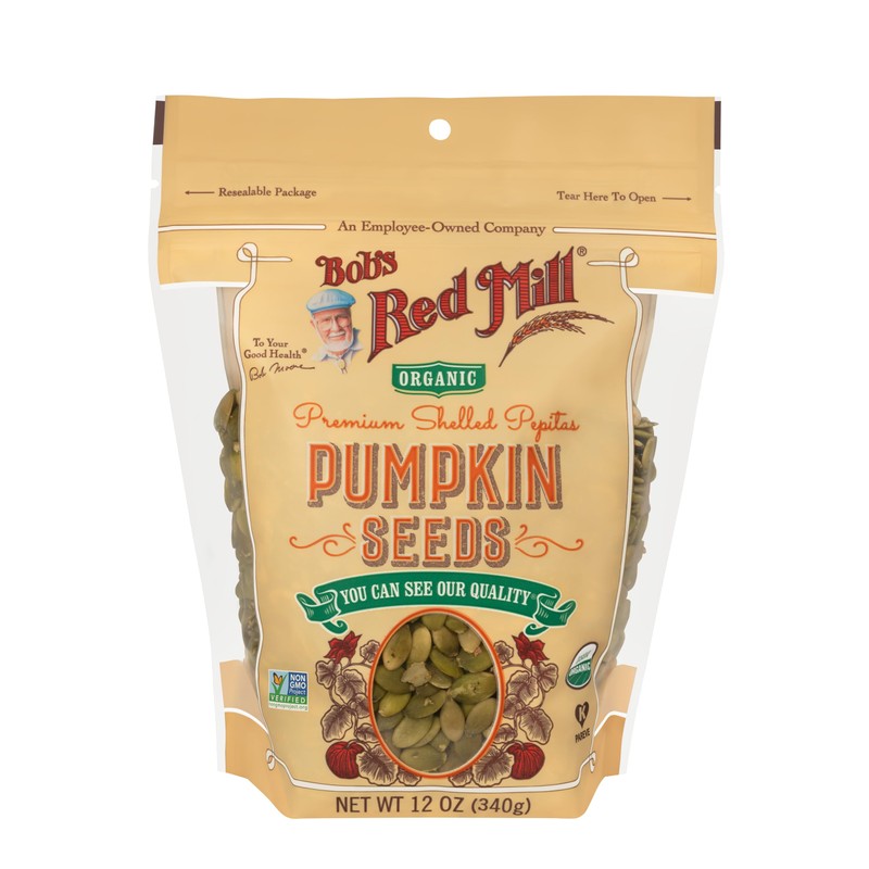 Bob's Red Mill Organic Pumpkin Seeds, 12oz (Pack of 4)