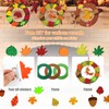 HUIKUANGEU Felt Wreaths for Children, 136 Pieces Autumn Craft Set