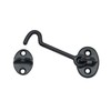 QCAA Forged Brass Cabin Hook Latch & Eye, 3", Antique