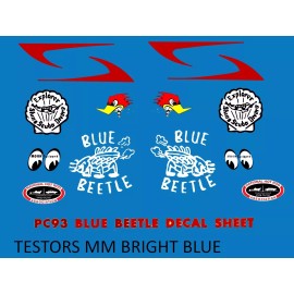 MONOGRAM REPRODUCTION DECALS ONLY:  Monogram  1929 Blue Beetle Ford PU [=BLUE BANDITO]