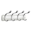 Mdesign Steel Hook Wall Mounted Coat Rack with 4 Double