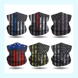 PSQIYMP 8PCS Neck Gaiter Balaclava Bandana Face mask, Sun Wind protection, Cycling, Running, Hiking Sports, for Men & Women (36)