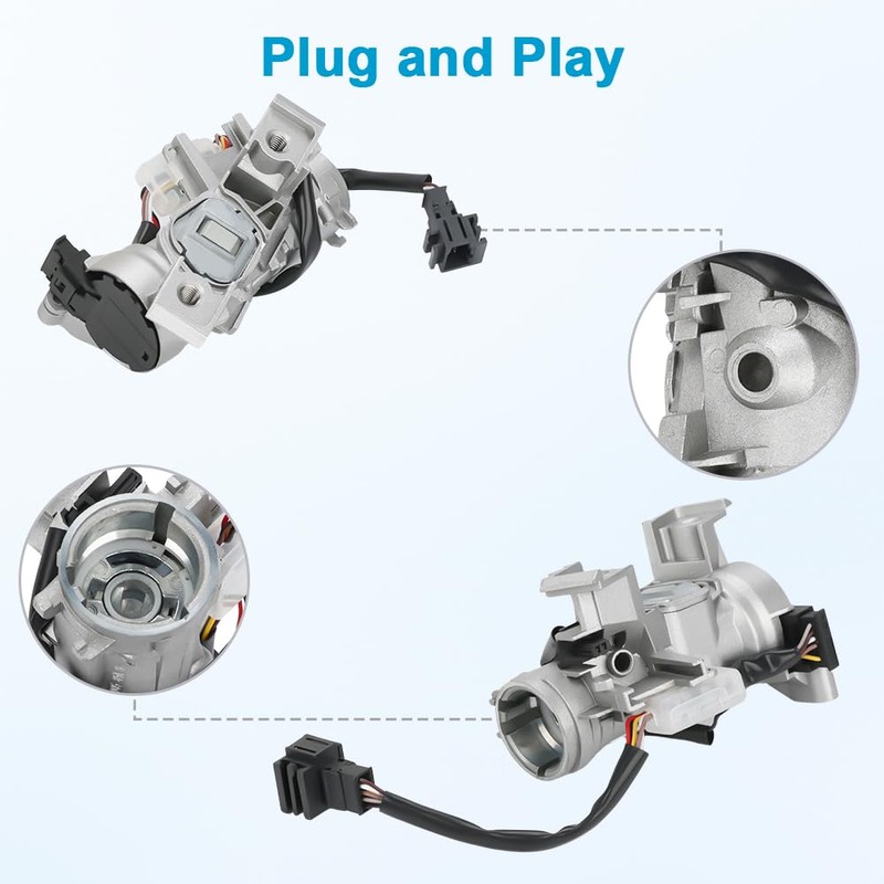 WMPHE Ignition Lock Housing Switch Cylinder Replacement for 5C6905841 5C6-905-841
