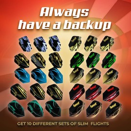 IgnatGames Dart Flights and Accessories - Sets of Different Shapes of Darts Flights and Flights Protectors - Darts Accessories Kit