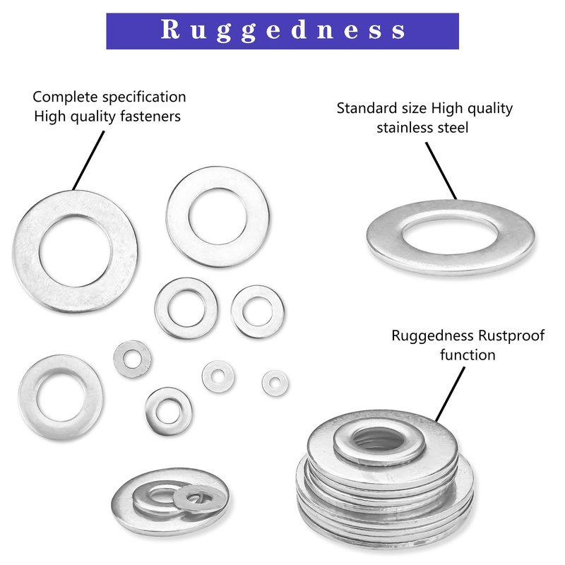 Washers 750 Pcs, Washers for screws（M2-M12）, Assorted Flat Washer for
