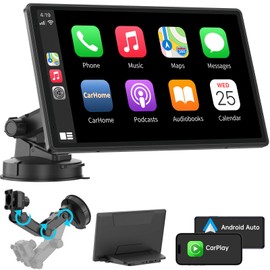 Eoyaa Wireless CarPlay for Car - Portable Dash 9" HD IPS Screen with Strongest Suction Mount, Android Auto, GPS Navigation, Bluetooth Handsfree, Airplay, MirrorCast, Fit Most Cars