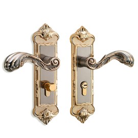 Lever Door Lock Set European Style Door Handle Lever Door Handle with Keys Vintage Door Handles Mortise Lock Set Interior Door for Interior Bedroom Wooden Doors