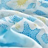 Patchwork Crib Bedding Set Blue Ocean Plaid Design 3 Pieces