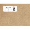 Holiday Christmas Pug Address Label, Christmas Dog Return Address Label