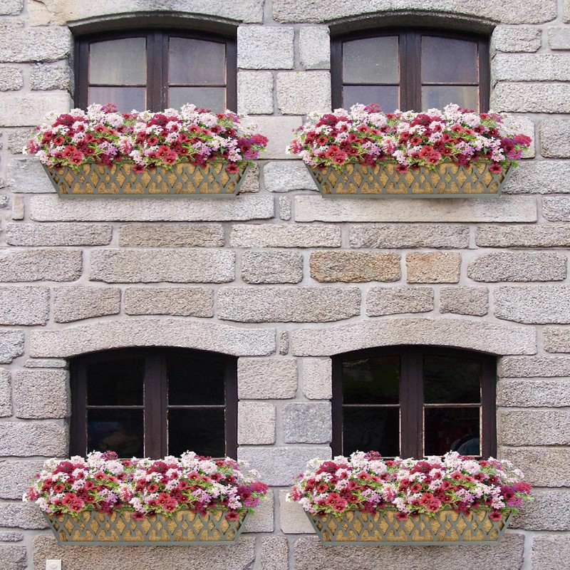 Karlliu 2 Pack 30 Inch Window Boxes Planters Railing Planter