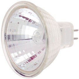 Satco S4188 75 Watt MR16 Halogen GX5.3 Base 12 Volt Clear NSP 9 Beam Pattern No Harmful Ultraviolet Rays Light Bulb, With Lens