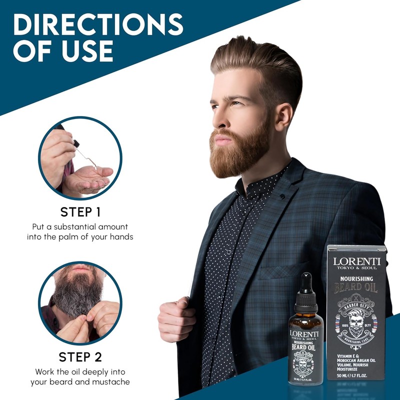Lorenti Premium Beard Oil 100% Natural Beard Conditioner & Organic