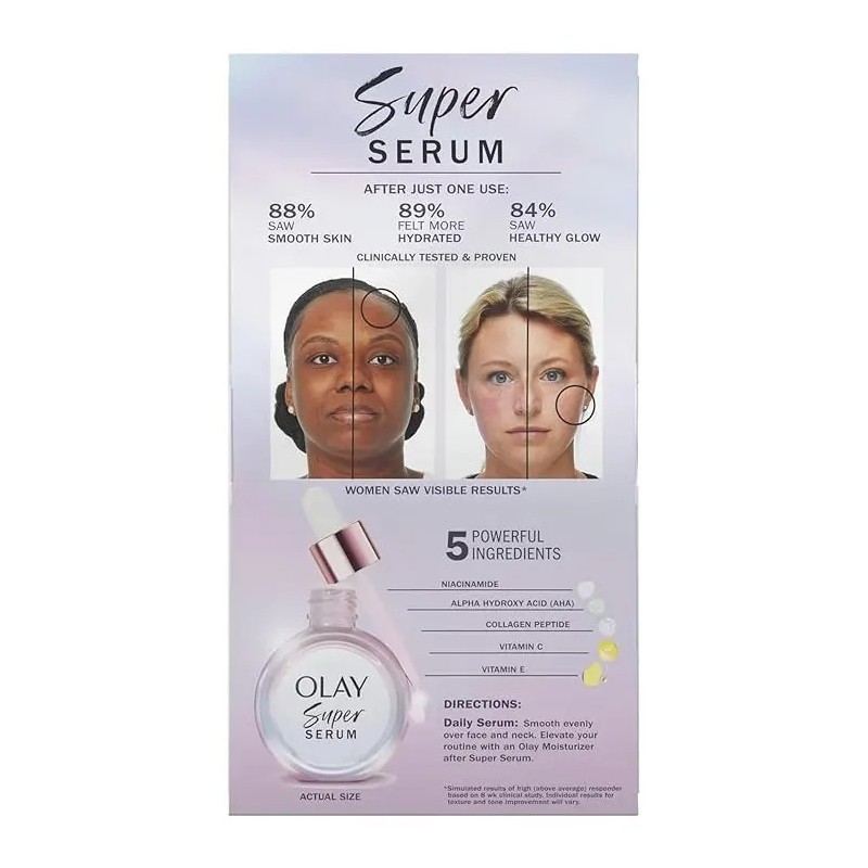 Pack 2 Olay Super Serum Luxury 5 Beneficios 30ml Cu