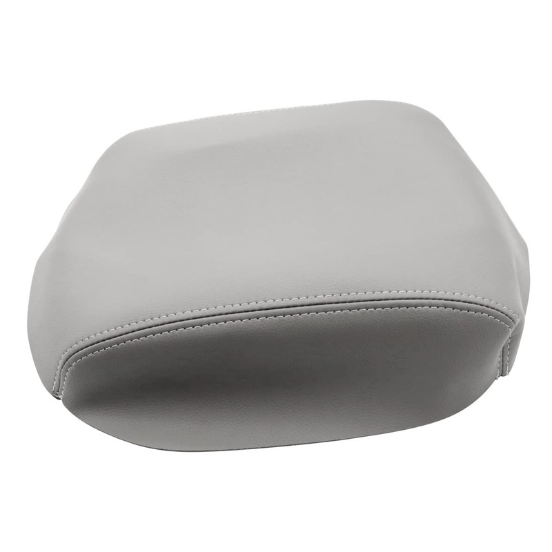 Priprilod Gray Leather Armrest Center Console Lid Replacement Cover Compatible