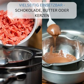 Westmark 31492270 Water Bath Melting Bowl, for Right and Left Handed Users, Inner Diameter: 11 cm, Stainless Steel, Silver