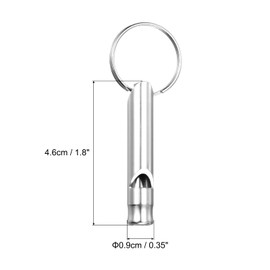 PATIKIL Emergency Whistles, 6 Pack Safety Whistle with Keychain Loud Sound Aluminum Outdoor Survival Whistle for Camping Hiking, Silver