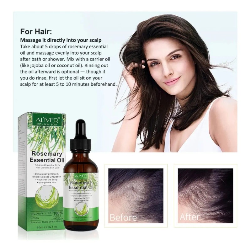 Aceite Romero Fortalece Cuero Capilar + Pestañas Cejas 60ml