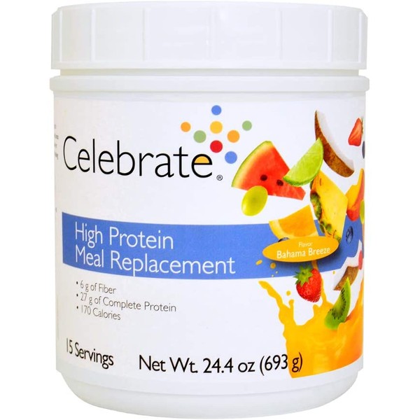 Celebrate High Protein Meal Replacement - Bahama Breeze - 15 Servings