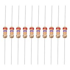YOKIVE Pack of 100 Carbon Film Resistors 1/4 W 27 K Ohm 5% Tolerances Resistance Good for Crafts Electronic Projects (4 Colour Band 1.77 x 0.09 Inches)