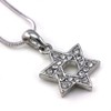 Soulbreezecollection Clear Small Jewish Star of David Charm Necklace Pendant