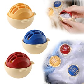 Pack of 3 Pet Hair Remover, Washing Machine, Puffer Fish Shape, Reusable Lint Balls, Cat Hair Remover for Removing, Pet Hair, Lint