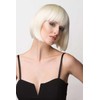 Platinum blonde bob wig: Carol-Anne platinum blonde #1001
