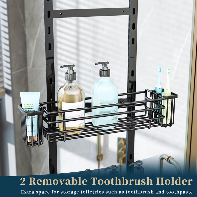 Consumest Over The Door Shower Caddy - 5 Tier Adjustable