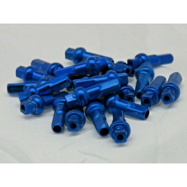 USA 16mm DSN BLUE Alloy Double Square spoke nipple 14g (2.0mm) Custom amounts - 28