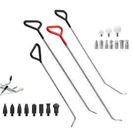 LadyRosian Car Dent Repair Rods Stainless Steel 22PCS Tools Paintless Dent Repair Kits with Accessory for Car Dents Hail Damage Removal Set