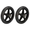 2pcs Replacement Wheel Professional Black Safe PU Front Wheel Accessory