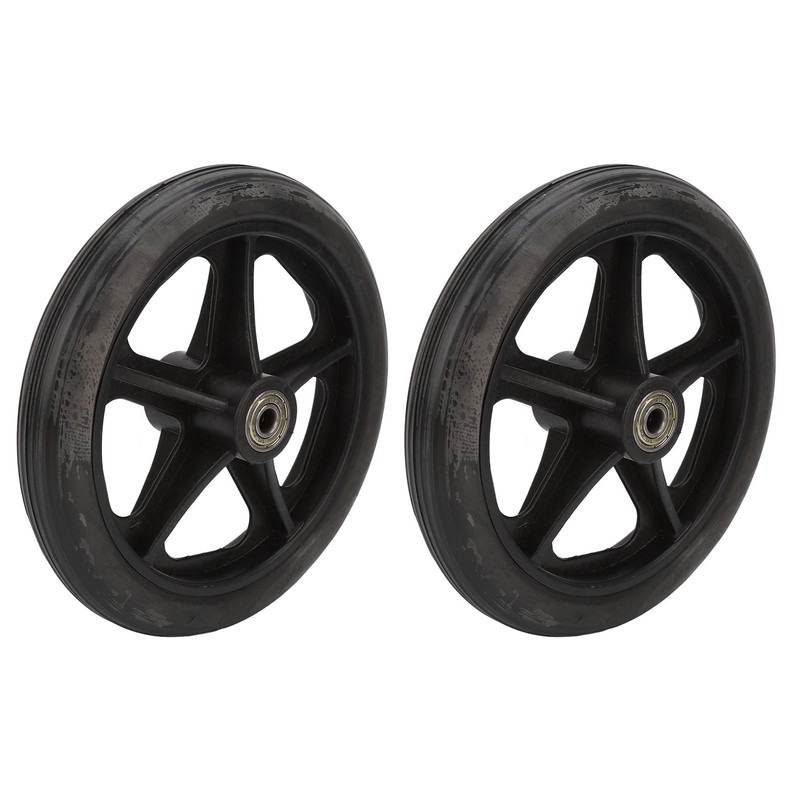 2pcs Replacement Wheel Professional Black Safe PU Front Wheel Accessory